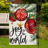 Lofaris Joy To The World Light Leaves Christmas Garden Flag